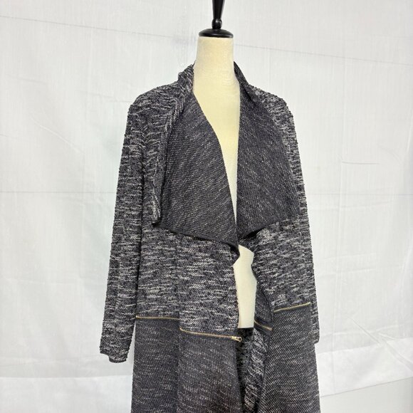 Red Coral Long Textured Waterfall Cardigan – Size M – $50 - Picture 5 of 6